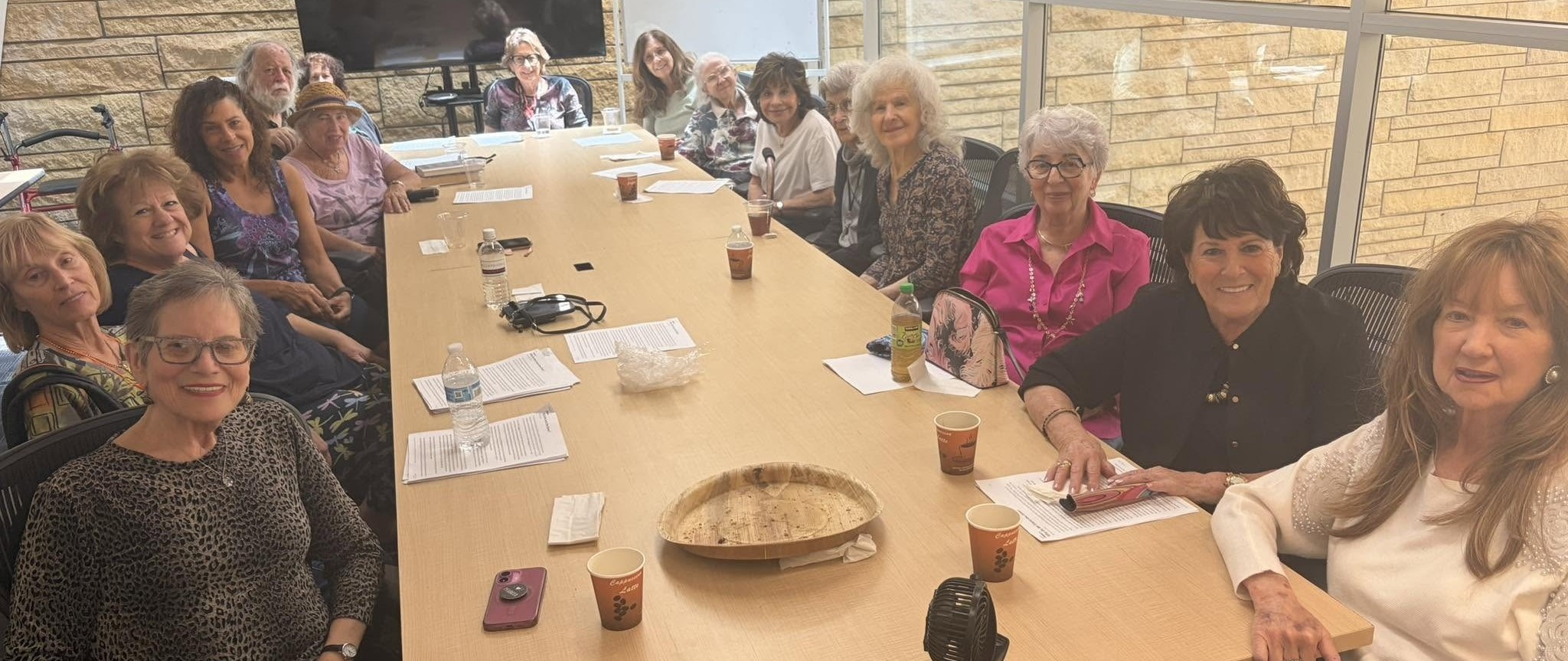 Smile On Seniors friends enjoying Sip and Schmooze